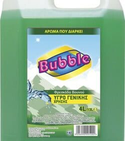 Βubble Υγρό πιάτων πράσινο μήλο 4 lt