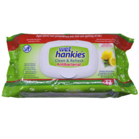 Hankies Αντισηπτικά μαντηλάκια πακέτο 72τμχ (lemon )