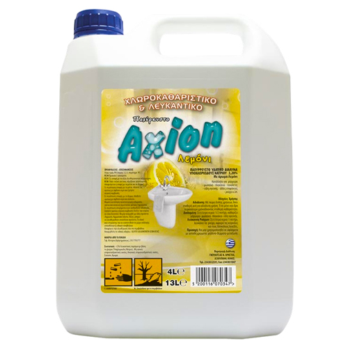 8040 Axion Χλώριο Λευκαντικό Παχύρευστο Λεμόνι 4lit - Image 1