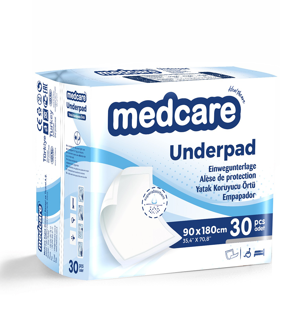 medcare Υποσεντονα 90x180 30τμχ Υποσέντονο MedCare 90X180cm 30pcs - Image 1