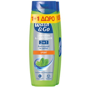 Wash & Go Σαμπουάν Sport 2 σε 1 (1+1 Δώρο) 360ml