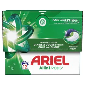 ARIEL ΥΓΡΕΣ ΚΑΨΟΥΛΕΣ ALL IN 1 (12τεμ.) - (MOUNTAIN SPRING)