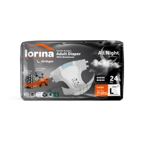 Lorina Super Νυκτός Πάνες Ακράτειας Large Με Ενεργό Άνθρακα 24τμχ.