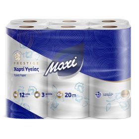 MAXI ΧΑΡΤΙ ΥΓΕΙΑΣ 3φυλλο 80gr. - (12 ΡΟΛΑ)